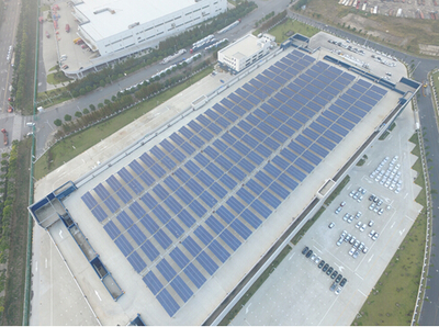 京瓷向日郵汽車技術中心提供1.3MW光伏發電系統，賦能綠色技術服務
